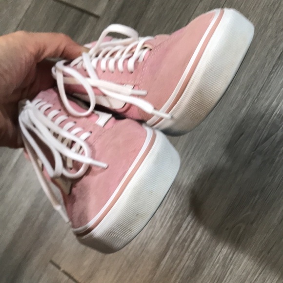Vans Pink Suede & Canvas Old Skool Lace-Up Sneakers size 9 - Picture 3 of 10